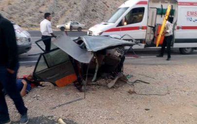 نصف شدن پراید در تصادف با زانتیا و نجات معجزه آسای سرنشینان